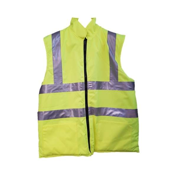 Gilet fluo / leder  by Div DE