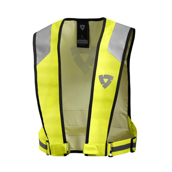 High visibility vest  / leather vest  by Rev'it!