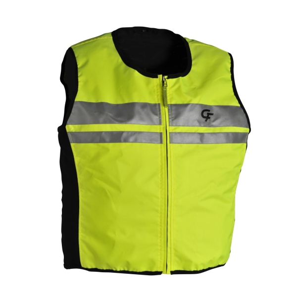 High visibility vest  / leather vest  by G&F
