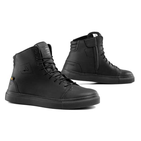 Chaussures moto homme, femme, bottes moto biker en cuir mesh avec système  de fermeture ATOP, maintien de la cheville, semelles déperlantes et