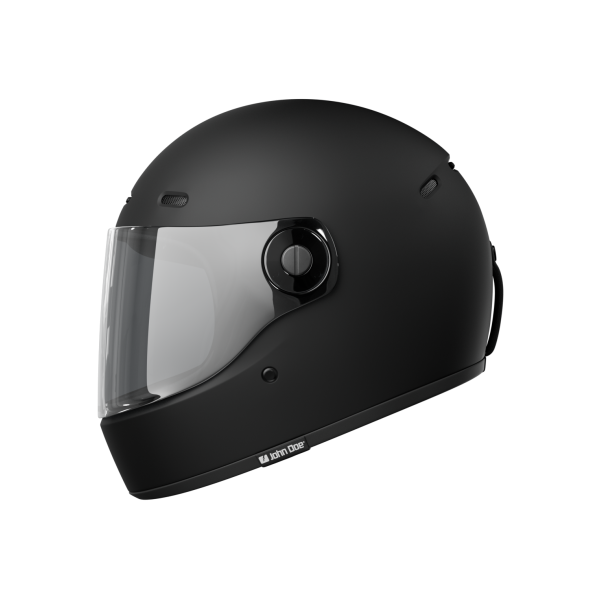 Motorhelmen John Doe JD ONE Frozen Black
