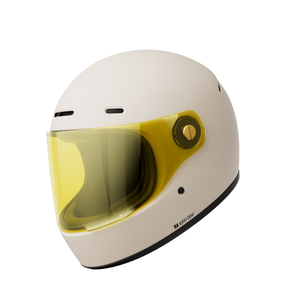 Motorhelmen John Doe JD ONE Frozen Off White