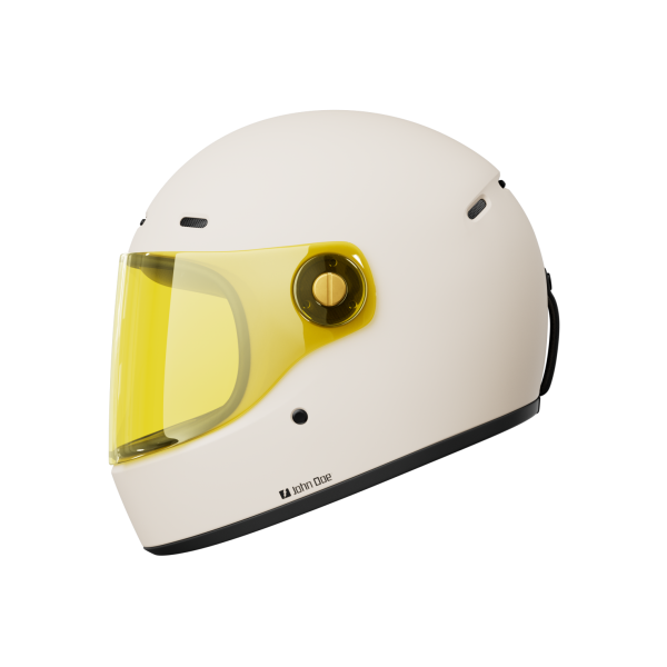 Motorhelmen John Doe JD ONE Frozen Off White