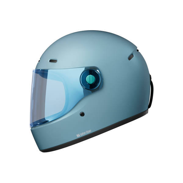 Motorcycle helmets John Doe JD ONE Frozen Steel Blue