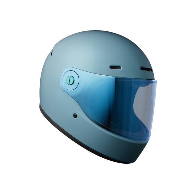Motorcycle helmets John Doe JD ONE Frozen Steel Blue