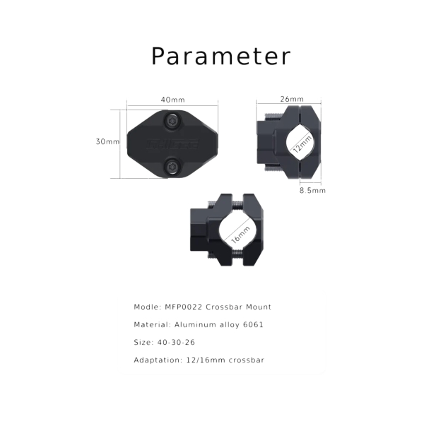 Accessoires GPS / GSM Chigee Crossbar bevestiging AI0-5