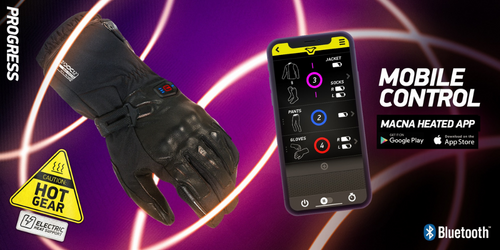 verwarmde handschoenen mobile control