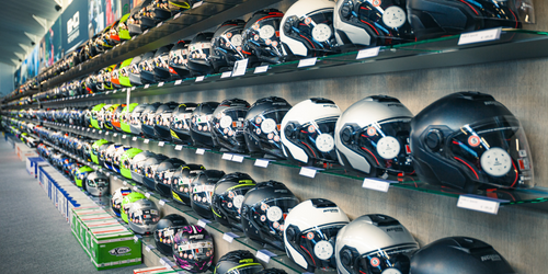 Groot assortiment aan motorhelmen kopen
