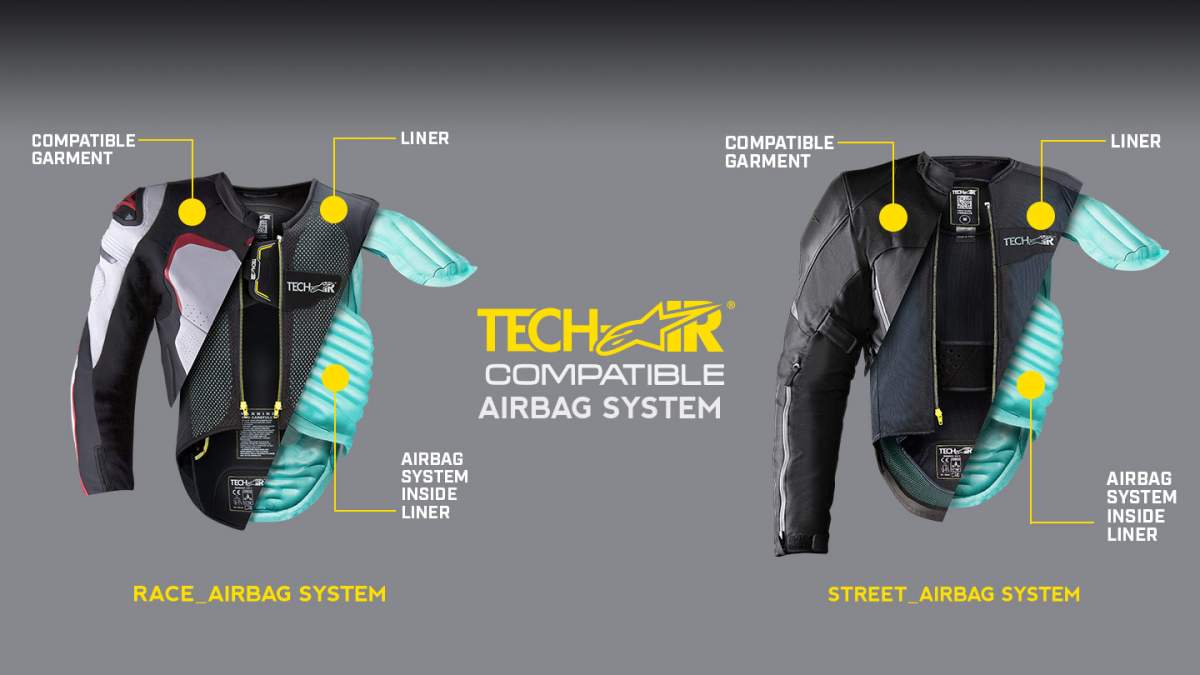 Airbag Alpinestars Tech-Air Street et Tech-Air Race